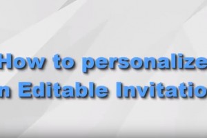 How to personalize editable template - Video