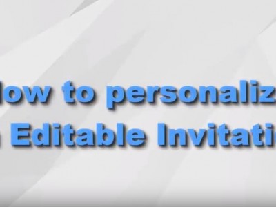 How to personalize editable template - Video