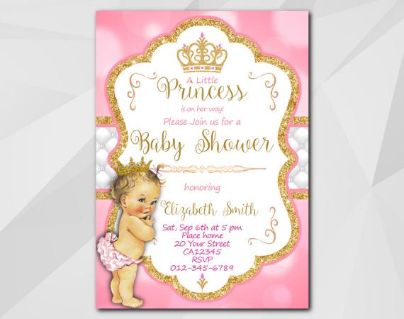 Little Princess Baby Shower Invitation Template