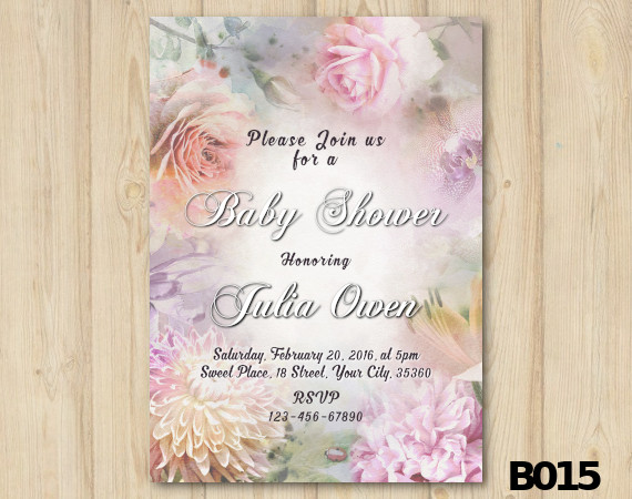 Floral Baby Shower Invitation | Personalized Digital Card