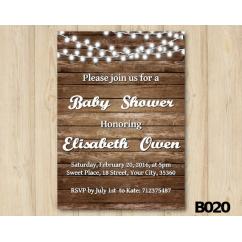 String Lights Baby Shower Invitation