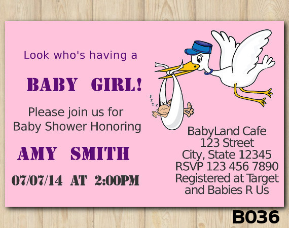 Baby Shower Girls invitation | Personalized Digital Card