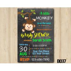 Monkey Baby Shower invitation