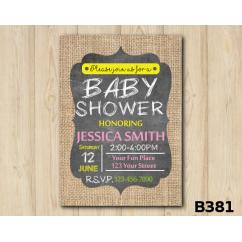 Baby Shower Burlap invitation