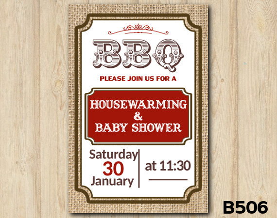 Baby Shower invitation BBQ | Personalized Digital Card