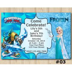 Twin Frozen and Skylanders Invitation | Snapshot