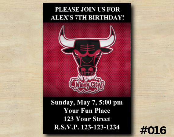 Chicago Bulls Invitation | Personalized Digital Card