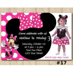 Minnie Mouse Invitation with Photo