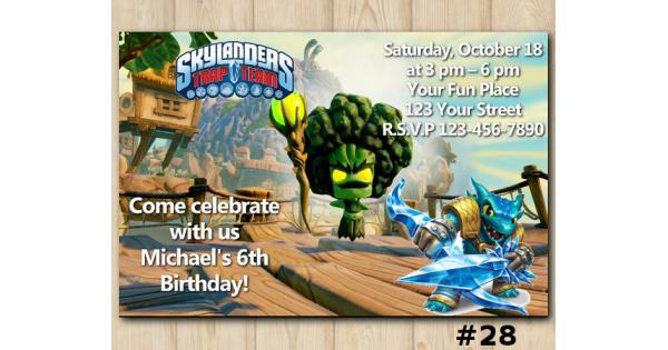 Skylanders Birthday Invitation, Snapshot Skylanders Invitation Template