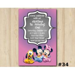 Minnie Mickey Mouse Invitation