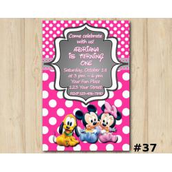 Minnie Mickey Mouse Invitation