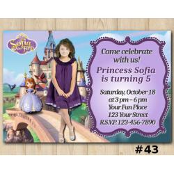 Sofia the First Invitation with Photo