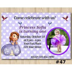 Sofia the First Invitation with Photo