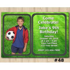 Football Invitation with Photo