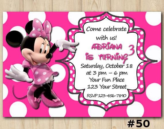 Minnie Mouse Invitation | Personalized Digital Card