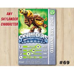 Skylanders Swap Force Game Card Invitation | BumbleBlast