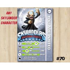 Skylanders Kaos Game Card Invitation | Kaos