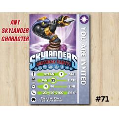 Skylanders Trap Team Game Card Invitation | CobraCadabra