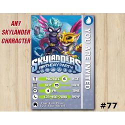 Skylanders Swap Force Game Card Invitation | FreezeBlade