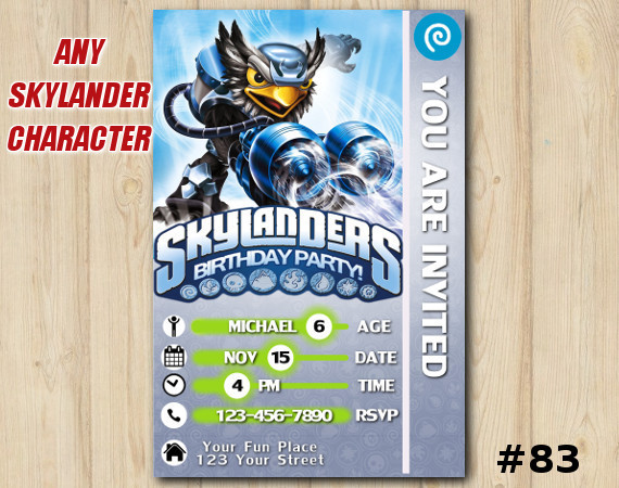 Skylanders Swap Force Game Card Invitation | JetVac | Personalized Digital Card