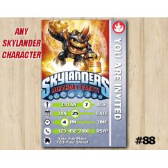 Skylanders Trap Team Game Card Invitation | Fryno