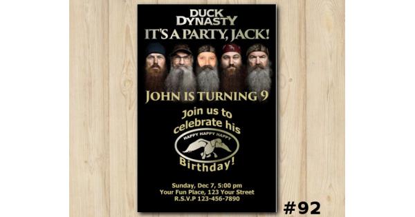 Duck Dynasty Birthday Invitation Template
