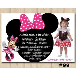 Minnie Mouse Invitation with Photo