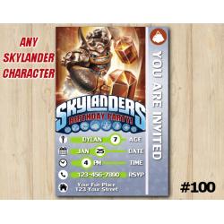 Skylanders Wallop Game Card Invitation | Wallop