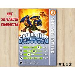 Skylanders Swap Force Game Card Invitation | Drobot