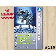 Skylanders Swap Force Game Card Invitation | Thumpback