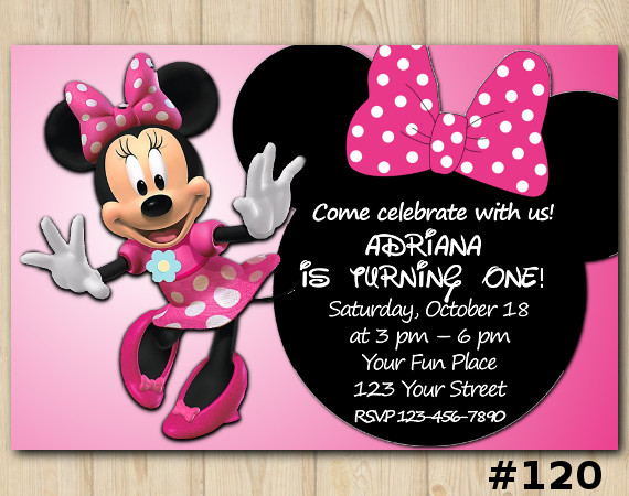 Minnie Mouse Invitation | Personalized Digital Card