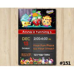 Shopkins Invitation