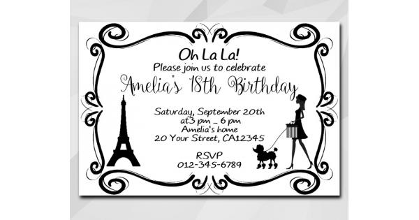 Paris Birthday Invitation - DIY Printables