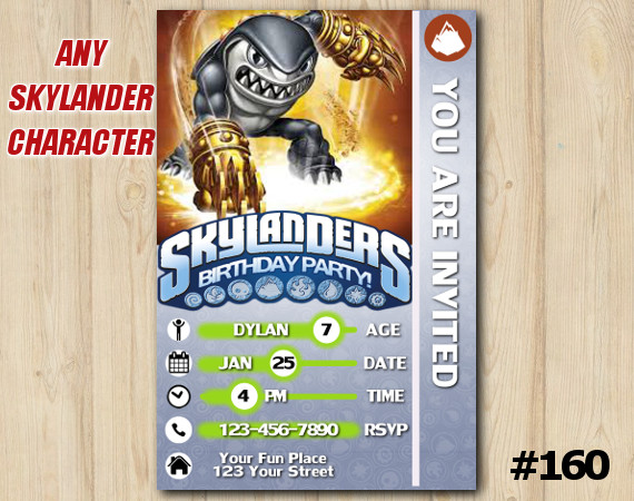 Skylanders Swap Force Game Card Invitation | Terrafin | Personalized Digital Card