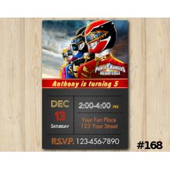 Power Ranger Invitation