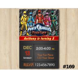 Power Ranger Invitation