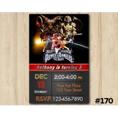 Power Ranger Invitation