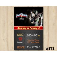 Power Ranger Invitation