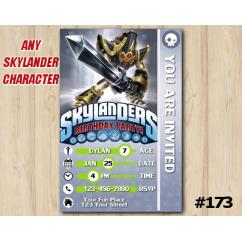 Skylanders Trap Team Game Card Invitation | KryptKing