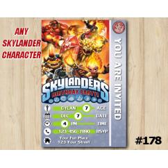 Skylanders Trap Team Game Card Invitation