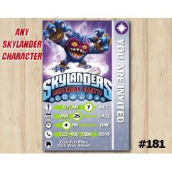 Skylanders Trap Team Game Card Invitation | PopFizz