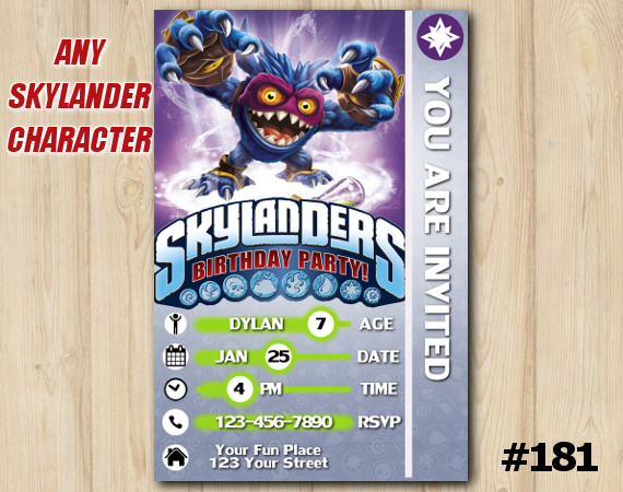 Skylanders Trap Team Game Card Invitation | PopFizz | Personalized Digital Card