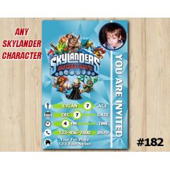 Skylanders Trap Team Game Card Invitation with Photo