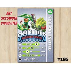 Skylanders Trap Team Game Card Invitation | TuffLuck, FoodFight