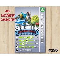 Skylanders Game Card Invitation | Snapshot, FoodFight