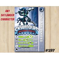 Skylanders Trap Team Game Card Invitation | KnightMare