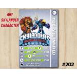Skylanders Trap Team Game Card Invitation | Wolfgang, JetVac | Personalized Digital Card