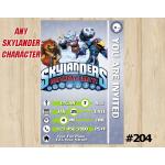 Skylanders Trap Team Game Card Invitation | Wolfgang, NightShift, JetVac | Personalized Digital Card