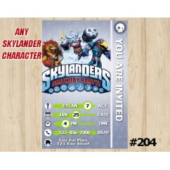 Skylanders Trap Team Game Card Invitation | Wolfgang, NightShift, JetVac