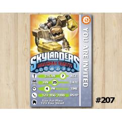 Skylanders Trap Team Game Card Invitation | Jawbreaker